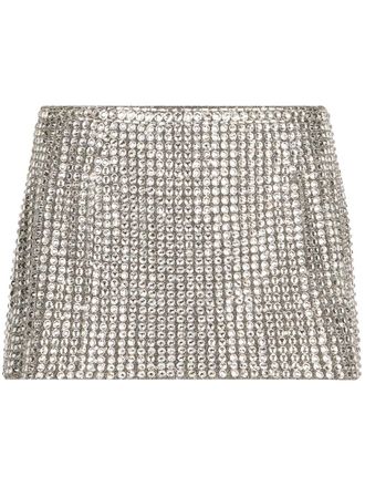 Dolce & Gabbana Minigonna con strass KIM DOLCE&GABBANA - Argento