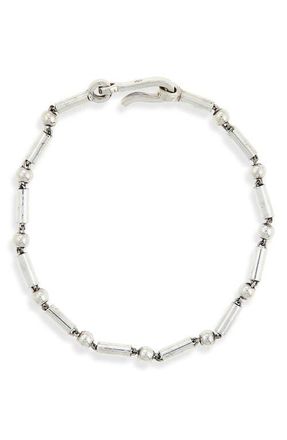 Caputo & Co. Mens Bar & Bead Bracelet in Sterling Silver at Nordstrom