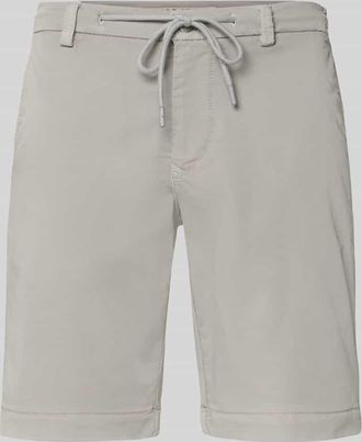 M.A.C Regular Fit Bermudas mit Bindeg&uuml;rtel und franz&ouml;sischen Eingrifftaschen in Hellgrau, Gr&ouml;&szlig;e 31