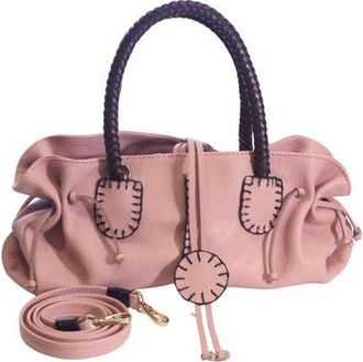 Carlos Falchi Mini Satchel Leather Bag in Dusty Rose at Nordstrom