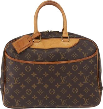 Louis Vuitton Deauville Handbag Monogram Canvas Brown Canvas Handbag (Pre-Owned)