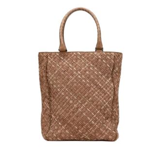 Bottega Veneta Pre-owned Tote Bags, female, Brown, Size: ONE SIZE Pre-owned Woven Tote