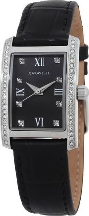 Bulova Bulova Caravelle Quartz Diamond Crystal Black Dial Ladies Watch 43L222