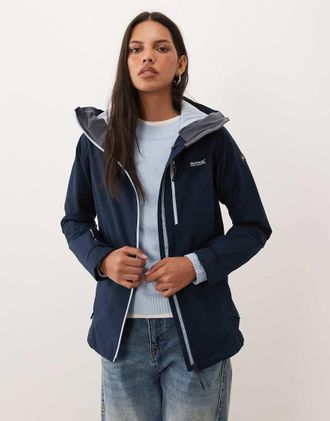 Regatta Birchdale II - Giacca impermeabile con cappuccio blu navy skyway