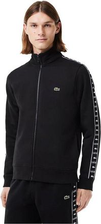 Lacoste Mens Logo Strip Zipped Sweatshirt (L) (Black)