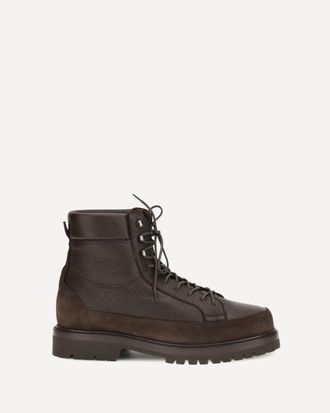 Brunello Cucinelli Explorer d&eacute;lav&eacute; deer leather and suede Booties Male 44