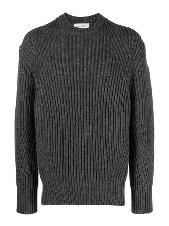 Alexander McQueen Ribbed-Knit Wool Jumper
