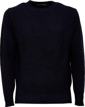 FILIPPO DE LAURENTIIS Wool Cashmere Ribbed Crewneck Sweater