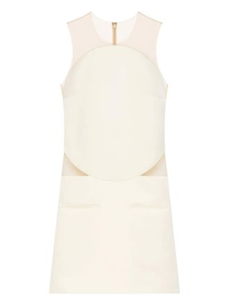 Courr&egrave;ges cut-out sleeveless dress - women - Polyester - 34 - Neutrals