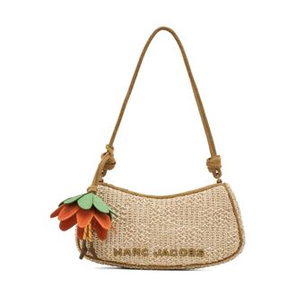 Marc Jacobs The Summer Woven Charm Schoudertas - Dames - Schoudertassen - Beige - ONE Size - Su&egrave;de - Tassen