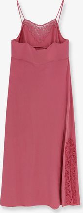 Chlo&eacute; Womens Silk Slip Dress Pink