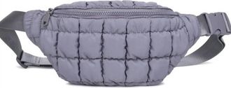 Sol and Selene Womens Resurgence Quilted Crossbody Bag In Gray