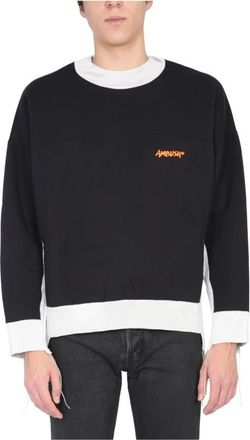 AMBUSH Contrasterend Sweatshirt met Ronde Hals - Heren - Sweatshirts - Blauw - L - Katoen - Hoodies & sweatvesten
