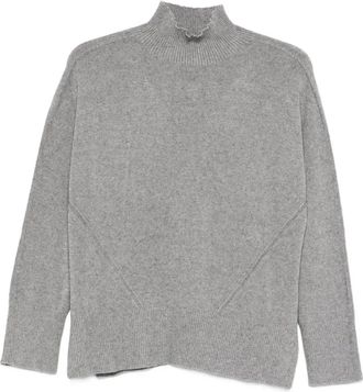 SOLOTRE Trui met trechterhals - Grijs