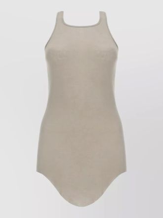 Rick Owens sleeveless racerback top curved hem