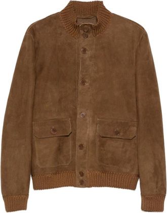 Salvatore Santoro Su&egrave;de Jack met Patchzakken - Heren - Leren en Su&egrave;de Jassen - Bruin - M - Su&egrave;de - Jassen