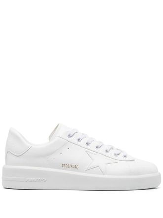 Golden Goose White Purestar Leather Sneakers