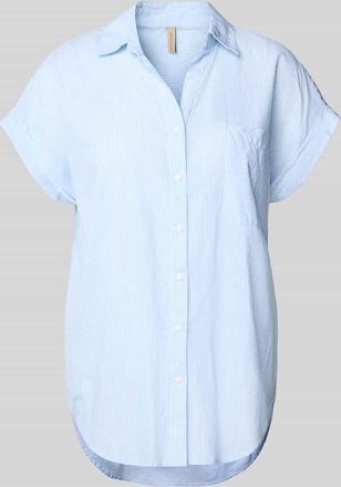 Soyaconcept Regular Fit Hemdbluse mit Kapp&auml;rmeln Modell DINAH in Hellblau, Gr&ouml;&szlig;e XS