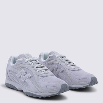 New Balance Textured Suede & Mesh Sneaker - White
