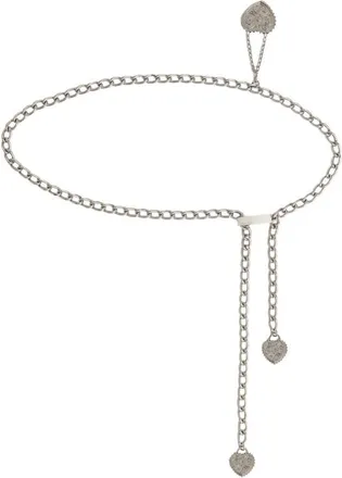 Dsquared2 Silver Heart Chain Belt