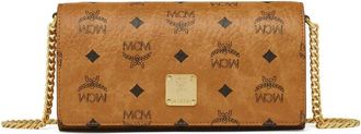 MCM Aren Schoudertas in Visetos - Dames - Schoudertassen - Bruin - ONE Size - Leer - Tassen