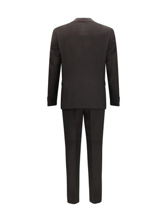HUGO BOSS Mens Virgin Wool Suit Dark Brown Merino Ovis Aries Suits