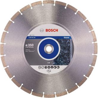 Bosch Professional 1 X Disco Tronzador De Diamante Standard For Stone, Para Hormig&oacute;n, Piedra, Granito, &Oslash; 350 X 20/25.40 X 3.1 X 10 Mm, Accesorios Para Sierr