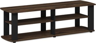 Furinno Nelly Entertainment Center TV Stand, Columbia Walnut/Black