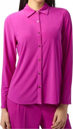 Joseph Ribkoff Siliky Knit Button Front Shirt In Cosovos