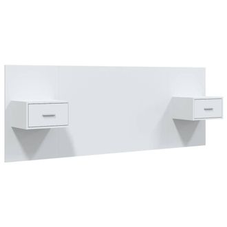 Berkfield Home Bed Headboard with Cabinets White Engineered Wood
