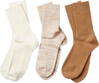 RoToTo Calzini a coste in cotone biologico (3 pezzi) - Toni neutri