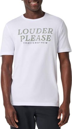 Travis Mathew Louder Please Graphic T-Shirt in White at Nordstrom, Size Xx-Large