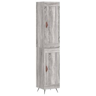 Berkfield Home Highboard Grey Sonoma 34.5x34x180 cm Engineered Wood