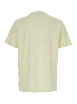 Off-white Logo-Embroidered Crew Neck T-Shirt - Yellow
