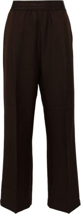 Stockholm Surfboard Club pressed-crease straight trousers - women - Recycled Polyester - M - Brown