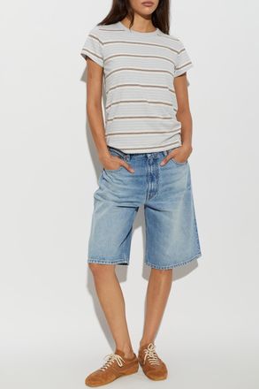 Rag & Bone T-shirt With Striped Pattern, Womens, Grey