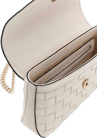 Guess Womens Crossbody Bag Off White Polyurethane Crossbody-bags