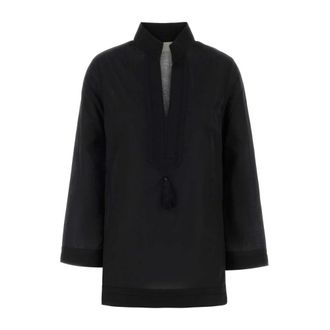 Tory Burch Tory Burch, Turtlenecks, female, Black, Size: S Cotton Tunic