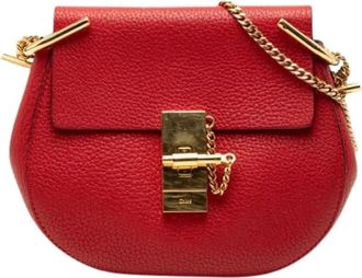 Chlo&eacute; Pre-owned Cross Body Bags, female, Red, Size: ONE SIZE Pre-owned Drew