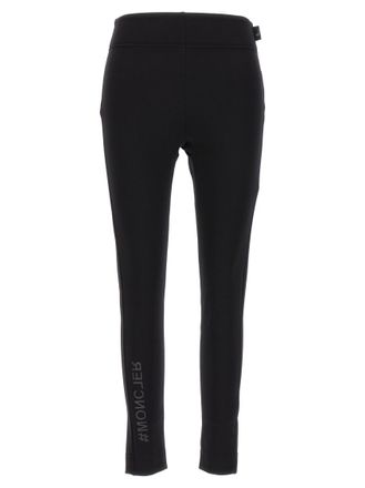Moncler Black Logo print leggings