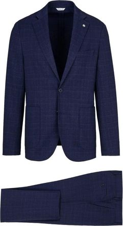 Manuel Ritz Single Breasted Suit - Heren - Business pakken - Blauw - 2XL - Leer - Kostuums