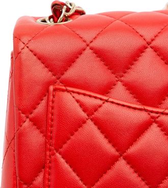 Chanel Hobo Bags - 2016-2017 Mini Square Classic Lambskin Single Flap - Gr. unisize - in Rot - für Damen