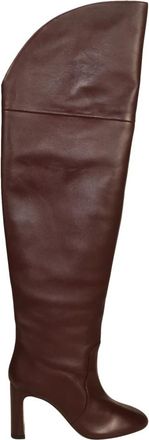 Stuart Weitzman Boots - Dames - Over de knie laarzen - Bruin - 37 EU - Schoenen