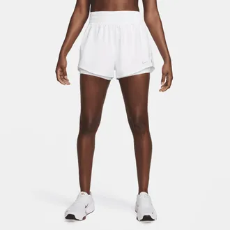 Nike Womens One Dri-FIT High-Waisted 3 2-in-1 Shorts in White | DX6016-100