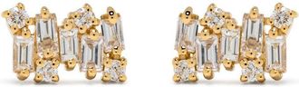Suzanne Kalan 18K Yellow Gold Shimmer Diamond Earrings - Womens - 18kt Yellow Gold/Diamond