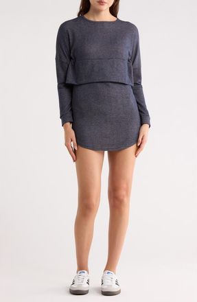 Go Couture Sport Mini Lounge Dress in Navy at Nordstrom Rack, Size X-Large