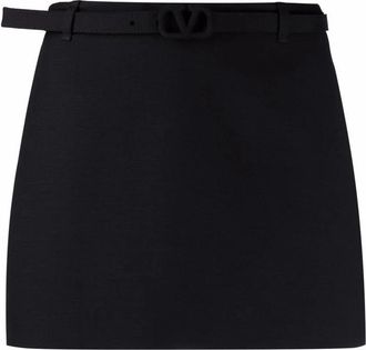 Valentino Garavani High-Waisted Belted Skirt