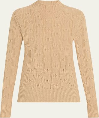 Dries Van Noten Tessy Wool Mock-Neck Sweater
