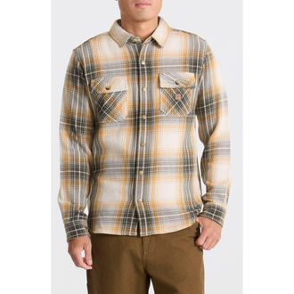 Roark Nordsman Organic Cotton Flannel Button-Up Shirt in Ivory at Nordstrom Rack, Size X-Large