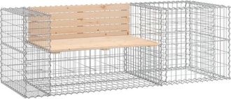 vidaXL Vidaxl - Banco De Jard&iacute;n Con Cesta De Gaviones Madera Maciza De Pino